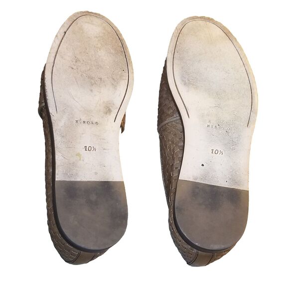 Nisolo Mara Loafers Women's Size 10.5 Shoes Brown Woven Leather Slip On Flats - Picture 5 of 6